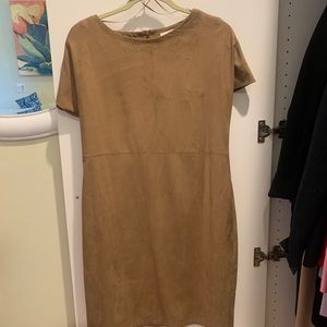Brown suede dress